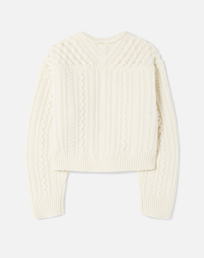 Shop Re/done Crewneck Cable Knit Pullover In Xs