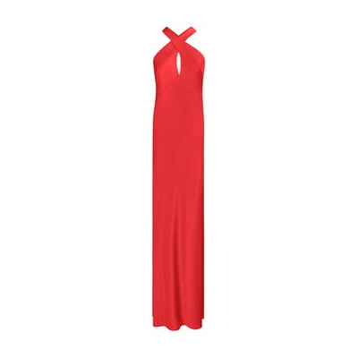 Shop Galvan Evelyn Dress In 623cardinal_red