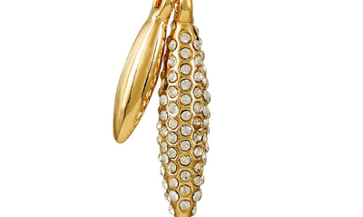 Shop Vince Camuto Crystal Stone Leaf Pendant Necklace In Gold