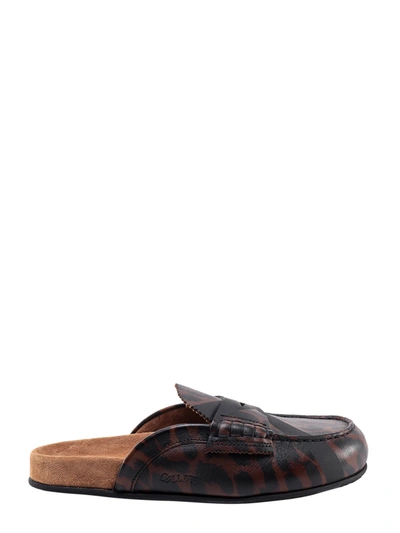 Shop College Leather Mule With Animalier Motif