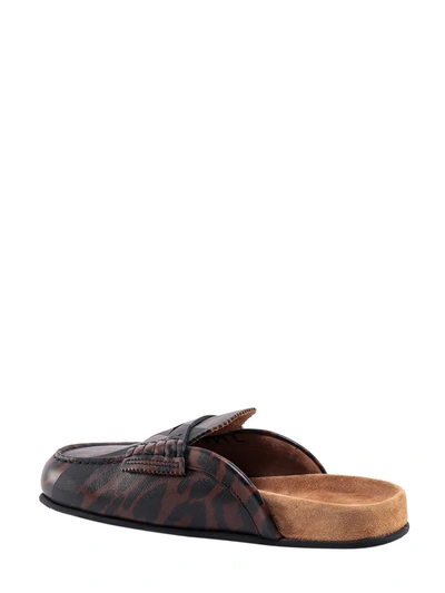 Shop College Leather Mule With Animalier Motif