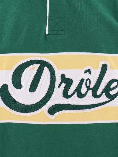 Shop Drôle De Monsieur Cotton Polo Shirt With Frontal Logo