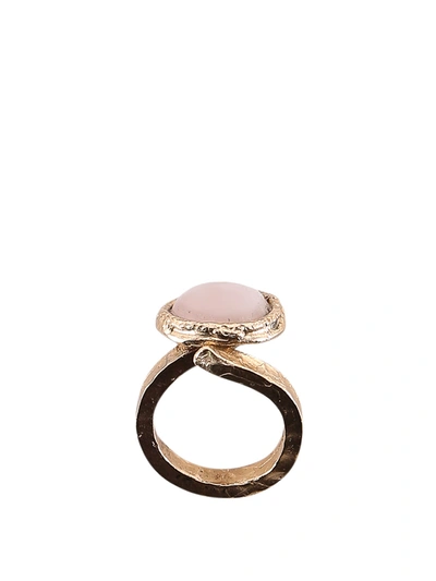 Shop Axum Brass Ring With Rose Quartz