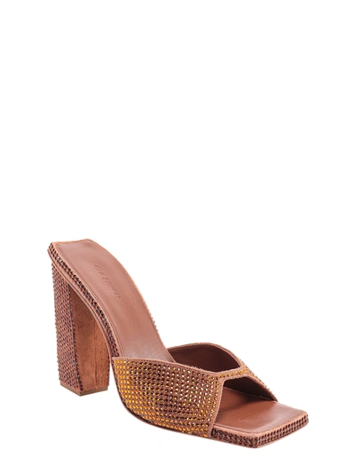 Shop Gia Borghini Sandals With All-over Rhinestones