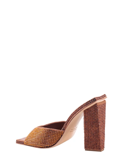 Shop Gia Borghini Sandals With All-over Rhinestones
