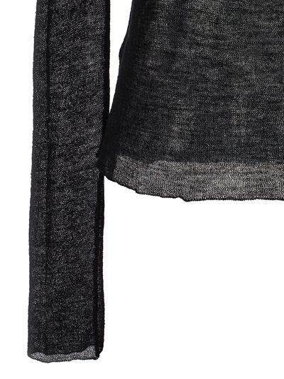 Shop Jil Sander Semi-sheer Sweater Sweater, Cardigans Black