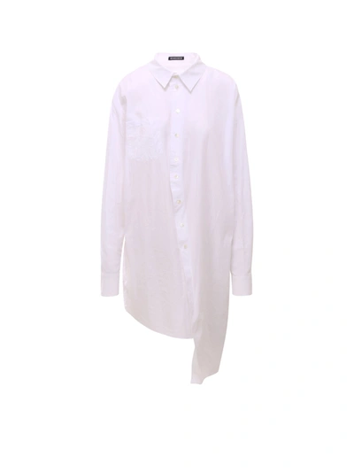 Shop Ann Demeulemeester Long Cotton Shirt