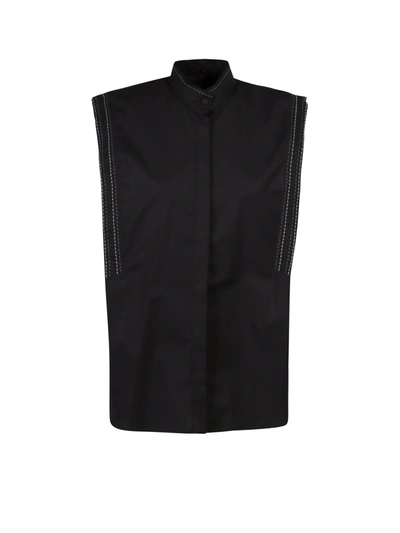 Shop Dondup Cotton Shirt With Contrasting Stitchings