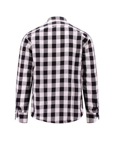 Shop Pt Torino Cotton And Linen Shirt With Check Motif