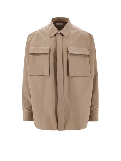 Shop Alexander Mcqueen Cotton Shirt With Military Pockets