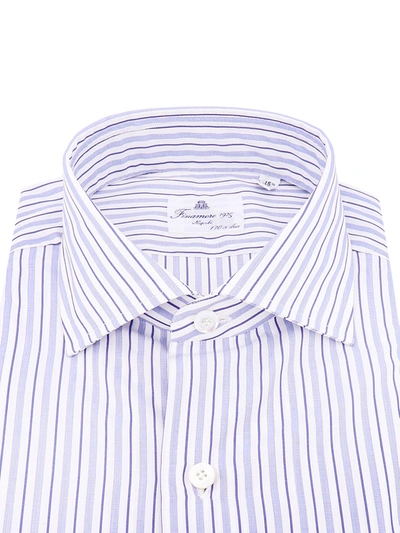 Shop Finamore Striped Cotton Shirt