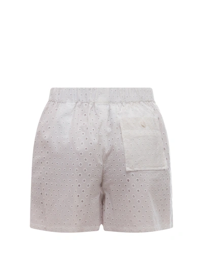 Shop Kenzo Embroidered Cotton Shorts