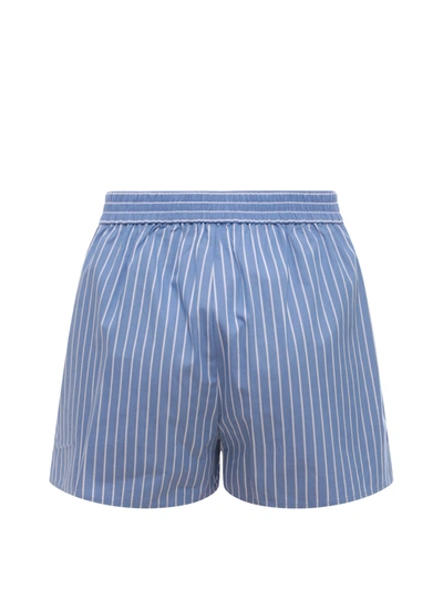 Shop Alexander Wang T Cotton Shorts With Striped Motif