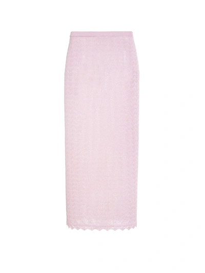 Shop Alessandra Rich Knitted Skirt With Lurex Effect