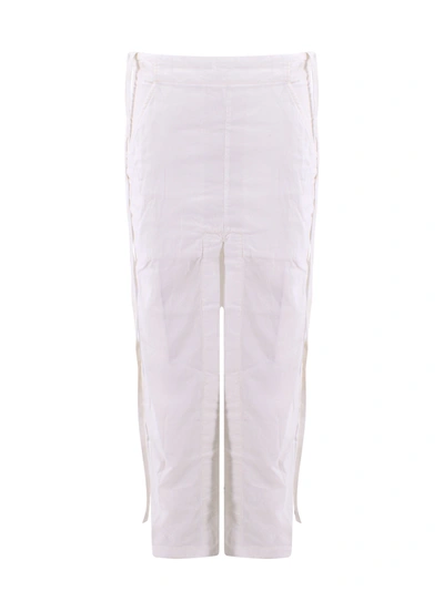 Shop Ann Demeulemeester Long Cotton Skirt With Slits