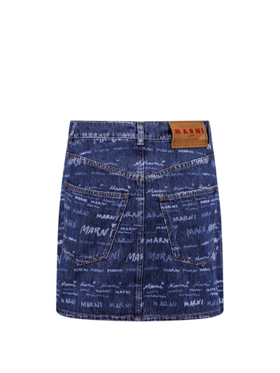Shop Marni Mega Denim Skirt