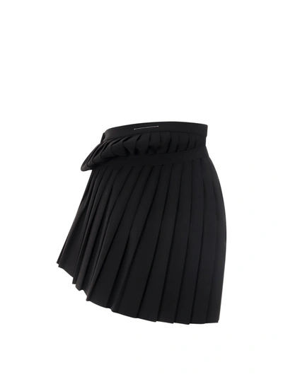 Shop Mm6 Maison Margiela Viscose Blend Mini Skirt