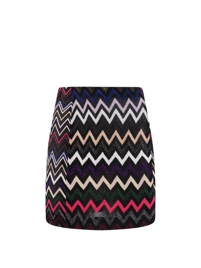 Shop Missoni Viscose Skirt With Iconic Pattern
