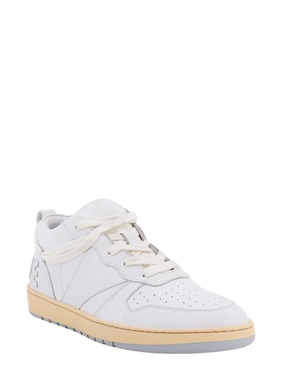 Shop Rhude Leather Sneakers With Color-block Detail