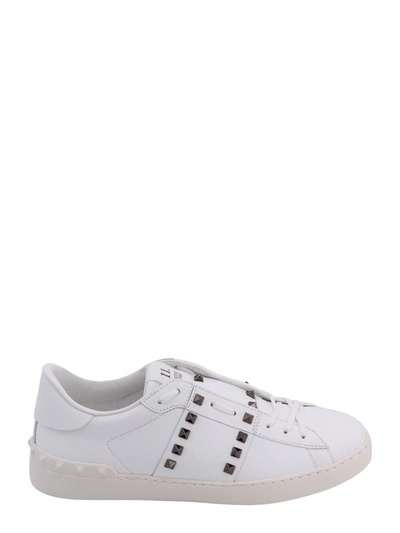 Shop Valentino Leather Sneakers With Iconic Studs