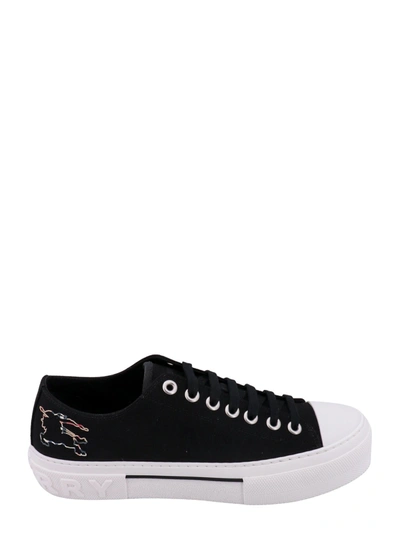 Shop Burberry Canvas Sneakers With Ekd Check Logo