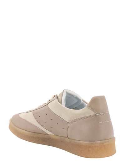 Shop Mm6 Maison Margiela Leather Sneakers With Suede Inserts