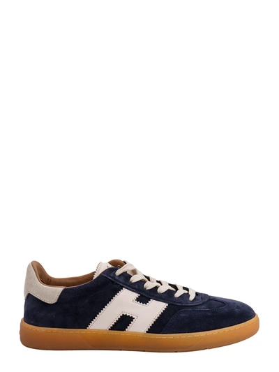 Shop Hogan Suede Sneakers With Leather Profiles
