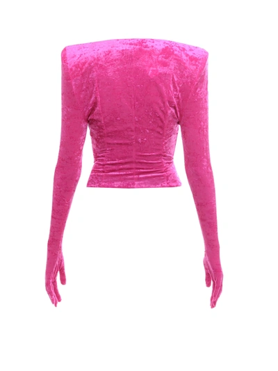 Shop Vetements Chenille Top With Gloves Detail