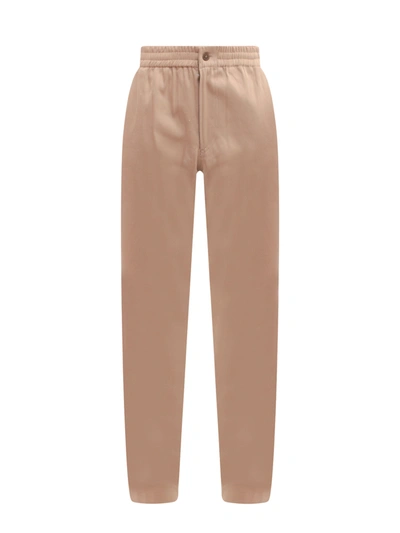 Shop Apc Cotton And Wool Trouser With Elastic Waistband