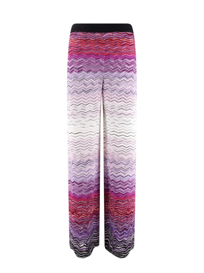 Shop Missoni Viscose Trouser With Iconic Pattern