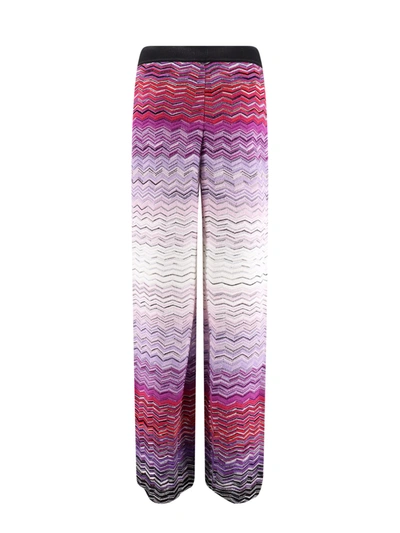 Shop Missoni Viscose Trouser With Iconic Pattern
