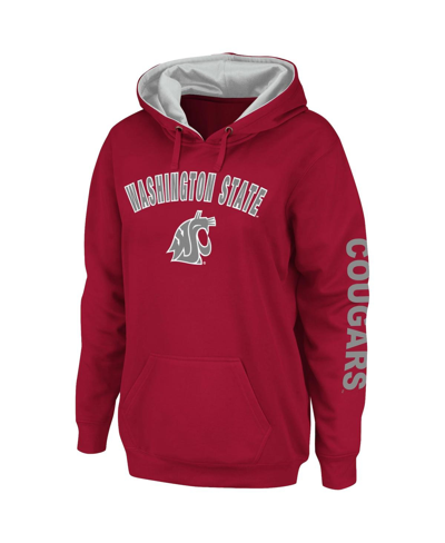 Colosseum Crimson Washington State Cougars Loud And Proud Pullover Hoodie In Crimson