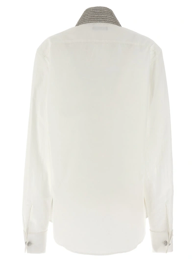 Shop Balmain Jewel Collar Shirt Shirt, Blouse White