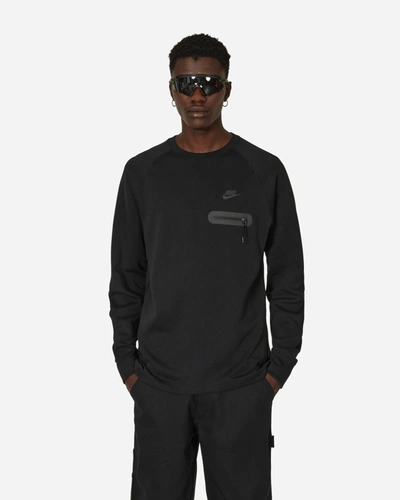Shop Nike Tech Fleece Lightweight Longsleeve Top In Black