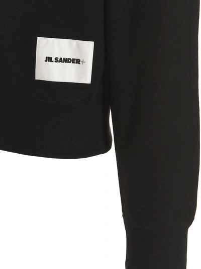 Shop Jil Sander Logo Patch Hoodie Sweatshirt Black