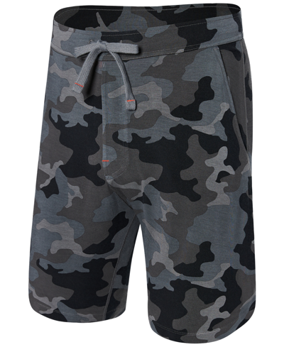 Shop Saxx Men's Snooze Relaxed-fit Camouflage Sleep Shorts In Supersize Camo- Dk Chrcl