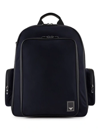 Shop Emporio Armani Ea7  Logo Backpack In Blue