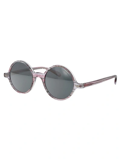 Shop Emporio Armani Sunglasses In 60196g Crystal Pink Pattern