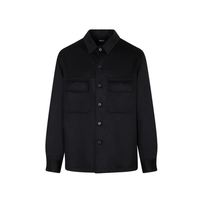 Shop Ermenegildo Zegna Zegna  Cashmere Shirt In Black