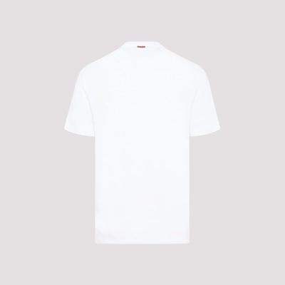 Shop Ermenegildo Zegna Zegna  Cotton T-shirt Tshirt In White