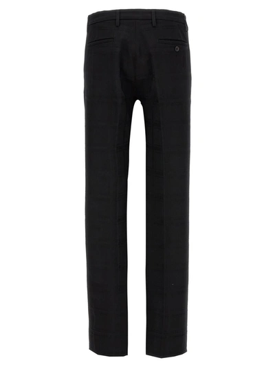 Shop Etro Check Wool Trousers In Black