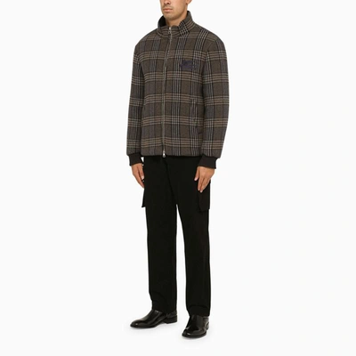 Shop Etro Checked Padded Jacket In Multicolor