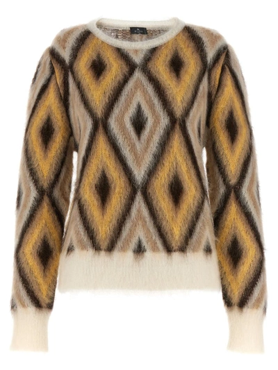 Shop Etro Jacquard Sweater In Multicolor