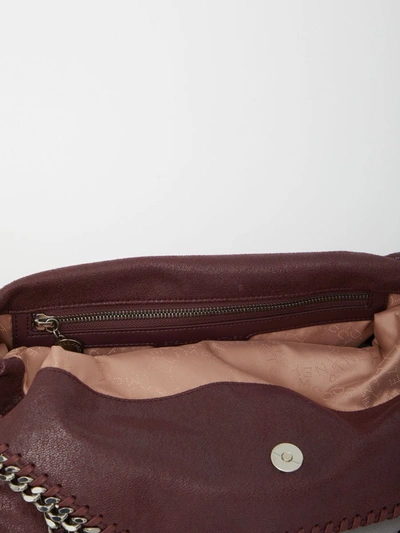 Shop Stella Mccartney Falabella Fold Over Tote Bag In Bordeaux