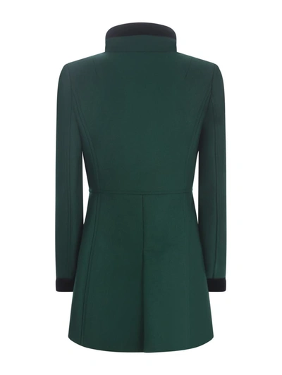 Fay Coat  Virginia In Wool Blend In Verde Scuro
