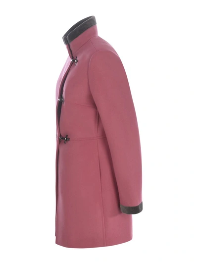 Fay Coat  Virginia In Wool Blend In Pink