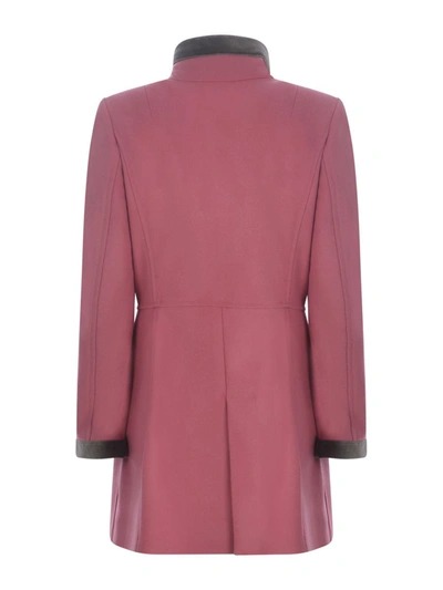 Fay Coat  Virginia In Wool Blend In Pink