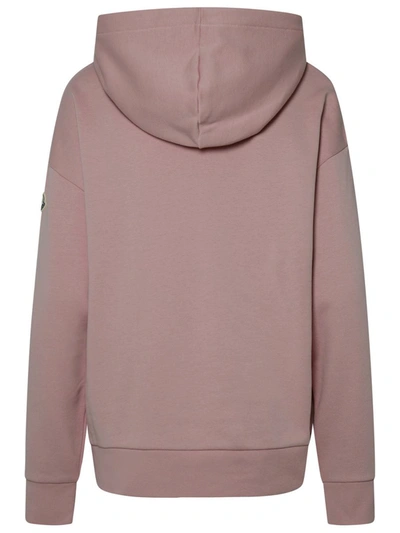 Shop Moncler Pink Cotton Blend Sweatshirt