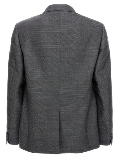 Shop Fendi ' Shadow' Blazer In Gray