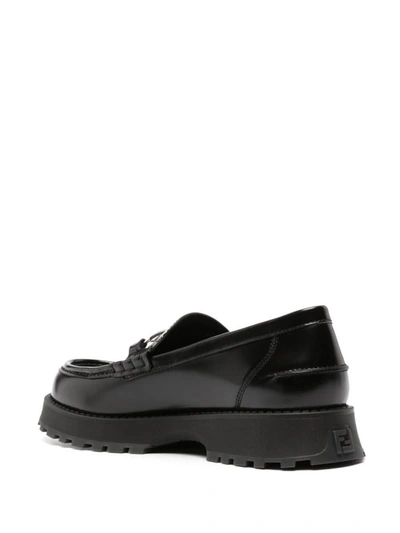 Shop Fendi Loavers Shoes In Black